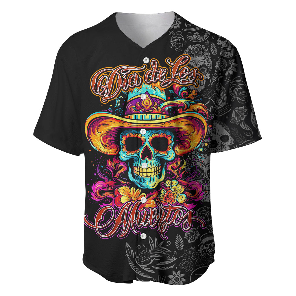 Day Of The Dead Sugar Skull Baseball Jersey Dia De Los Murtos - Wonder Print Shop