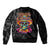 Day Of The Dead Sugar Skull Bomber Jacket Dia De Los Murtos - Wonder Print Shop