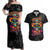 Day Of The Dead Sugar Skull Couples Matching Off Shoulder Maxi Dress and Hawaiian Shirt Dia De Los Murtos - Wonder Print Shop