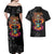 Day Of The Dead Sugar Skull Couples Matching Off Shoulder Maxi Dress and Hawaiian Shirt Dia De Los Murtos - Wonder Print Shop