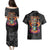 Day Of The Dead Sugar Skull Couples Matching Puletasi Dress and Hawaiian Shirt Dia De Los Murtos - Wonder Print Shop