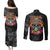 Day Of The Dead Sugar Skull Couples Matching Puletasi Dress and Long Sleeve Button Shirts Dia De Los Murtos - Wonder Print Shop