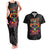 Day Of The Dead Sugar Skull Couples Matching Tank Maxi Dress and Hawaiian Shirt Dia De Los Murtos - Wonder Print Shop