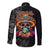 Day Of The Dead Sugar Skull Long Sleeve Button Shirt Dia De Los Murtos - Wonder Print Shop