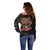 Day Of The Dead Sugar Skull Off Shoulder Sweater Dia De Los Murtos - Wonder Print Shop