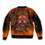 Fire Skull Bomber Jacket Of Course I'm Going To Hell I'm Just Here To Pick You Up - Wonder Print Shop