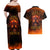 Fire Skull Couples Matching Off Shoulder Maxi Dress and Hawaiian Shirt Of Course I'm Going To Hell I'm Just Here To Pick You Up - Wonder Print Shop