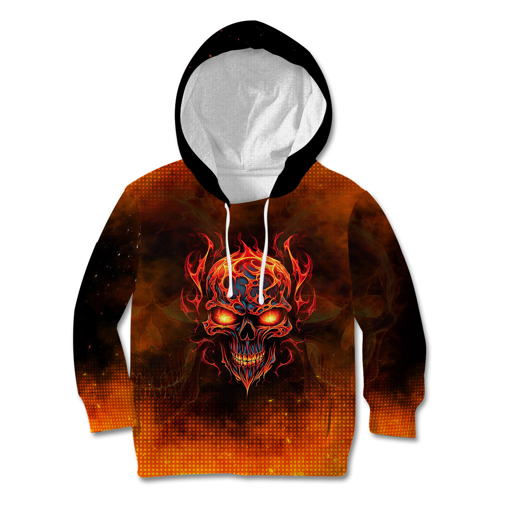 Fire Skull Kid Hoodie Of Course I'm Going To Hell I'm Just Here To Pick You Up - Wonder Print Shop