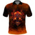 Fire Skull Polo Shirt Of Course I'm Going To Hell I'm Just Here To Pick You Up - Wonder Print Shop