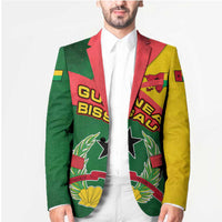 Guinea Bissau Blazer with Green Yellow Red Swirl Design - Wonder Print Shop
