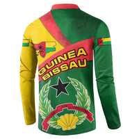 Guinea Bissau Button Sweatshirt with Green Yellow Red Swirl Design - Wonder Print Shop