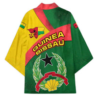 Unisex kimono back view with large “GUINEA BISSAU” text, star and wreath emblem