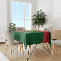 Guinea Bissau Tablecloth with Green Yellow Red Swirl Design - Wonder Print Shop
