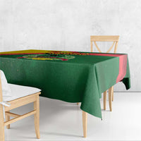Guinea Bissau Tablecloth with Green Yellow Red Swirl Design - Wonder Print Shop