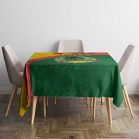 Guinea Bissau Tablecloth with Green Yellow Red Swirl Design - Wonder Print Shop