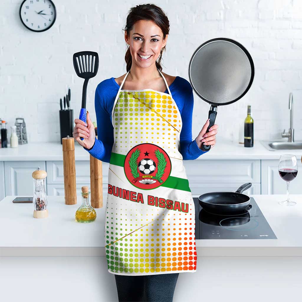 Guinea Bissau Apron with White Green Red Gradient Design - Wonder Print Shop