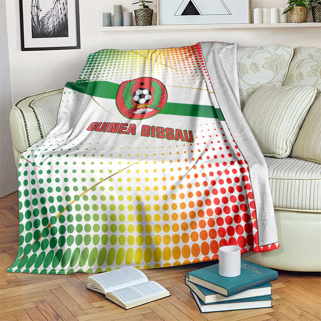 Guinea Bissau Blanket with White Green Red Gradient Design - Wonder Print Shop