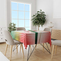 Guinea Bissau Tablecloth with White Green Red Gradient Design - Wonder Print Shop