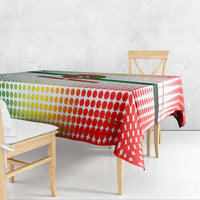 Guinea Bissau Tablecloth with White Green Red Gradient Design - Wonder Print Shop