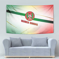 Guinea Bissau Tapestry with White Green Red Gradient Design - Wonder Print Shop