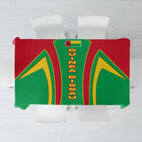 Guinea Bissau Tablecloth with Red Green Yellow Stripe Design and Black Star - Wonder Print Shop