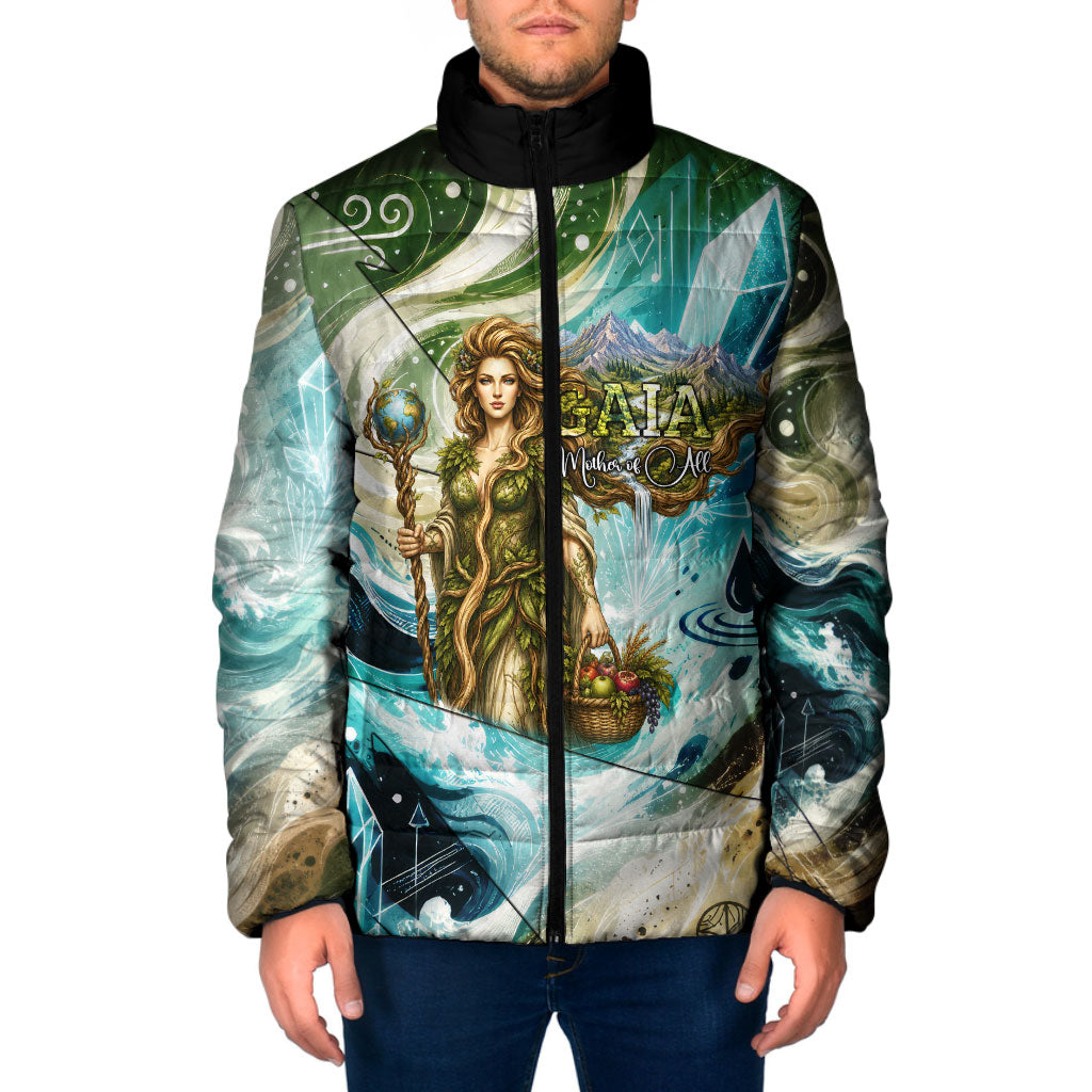 Gaia Mother Of Earth Goddess Padded Jacket Greek Mythology Sacred Geometry Fantasy
