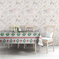 Mexico Christmas Tablecloth with Piñata Star Design and Red Green Snowflake Pattern - Wonder Print Shop