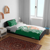 India Christmas Bedding Set with Peacock Mandala Pattern and Tricolor Design - Wonder Print Shop