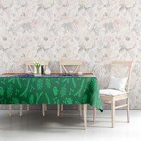 India Christmas Tablecloth with Elephant Santa Tree Design and Tricolor Holiday Pattern - Wonder Print Shop
