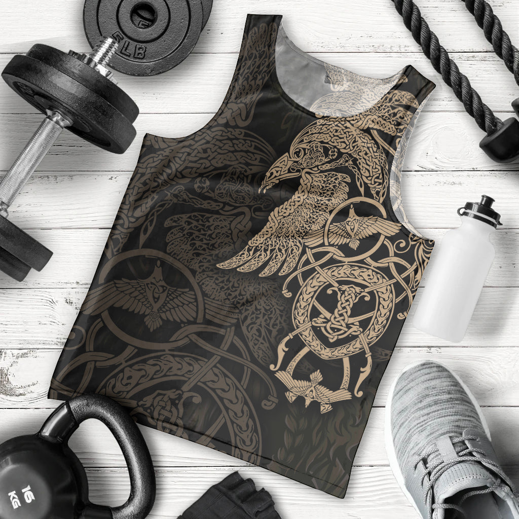 Viking Raven Men Tank Top Wisdom in Flight - Wonder Print Shop