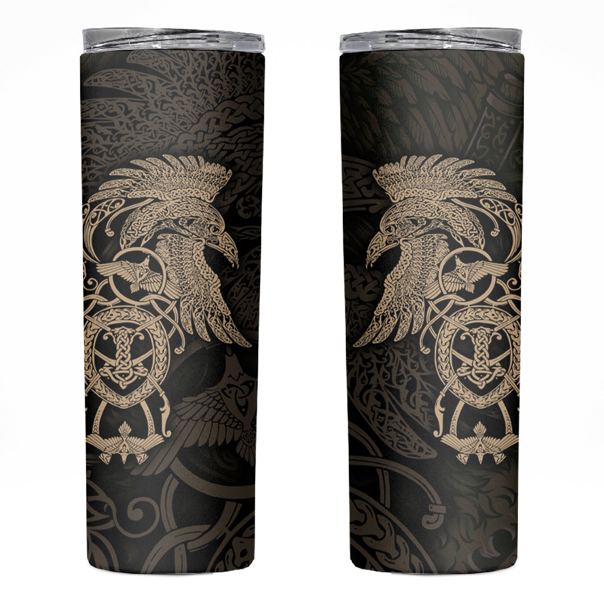 Viking Raven Skinny Tumbler Wisdom in Flight