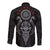 Viking Valhalla Long Sleeve Button Shirt Odin and Drakkar Pattern - Wonder Print Shop