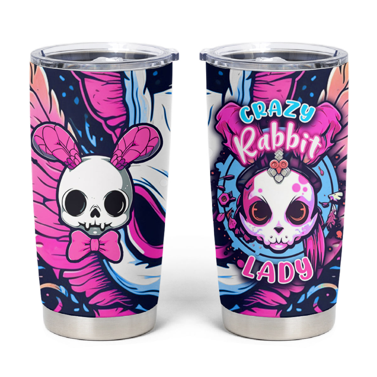 Crazy Rabbit Lady Tumbler Cup