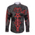 Skull Horror - Satan Symbol Grunge Long Sleeve Button Shirt - Wonder Print Shop