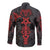 Skull Horror - Satan Symbol Grunge Long Sleeve Button Shirt - Wonder Print Shop