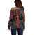 Skull Horror - Satan Symbol Grunge Off Shoulder Sweater - Wonder Print Shop