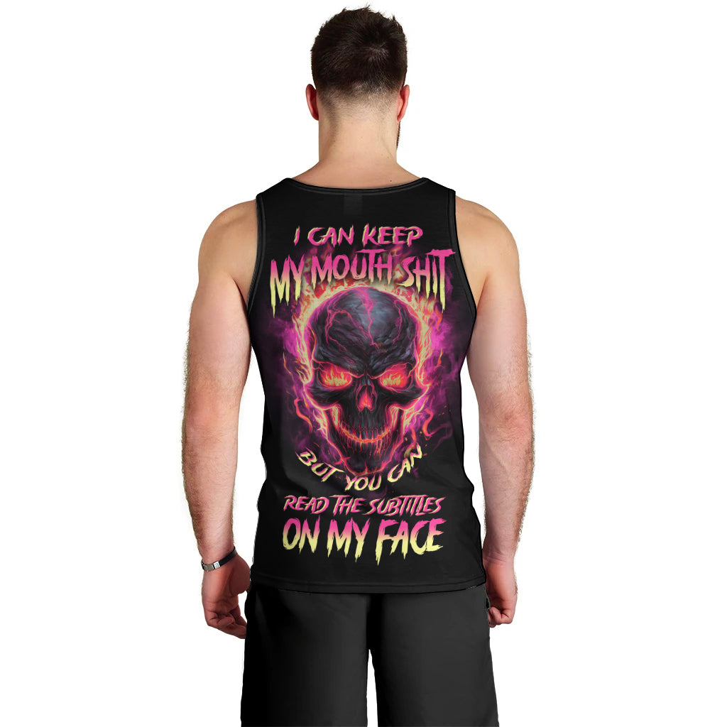 I Can Keep My Mouth Men Tank Top - Wonder Print Shop