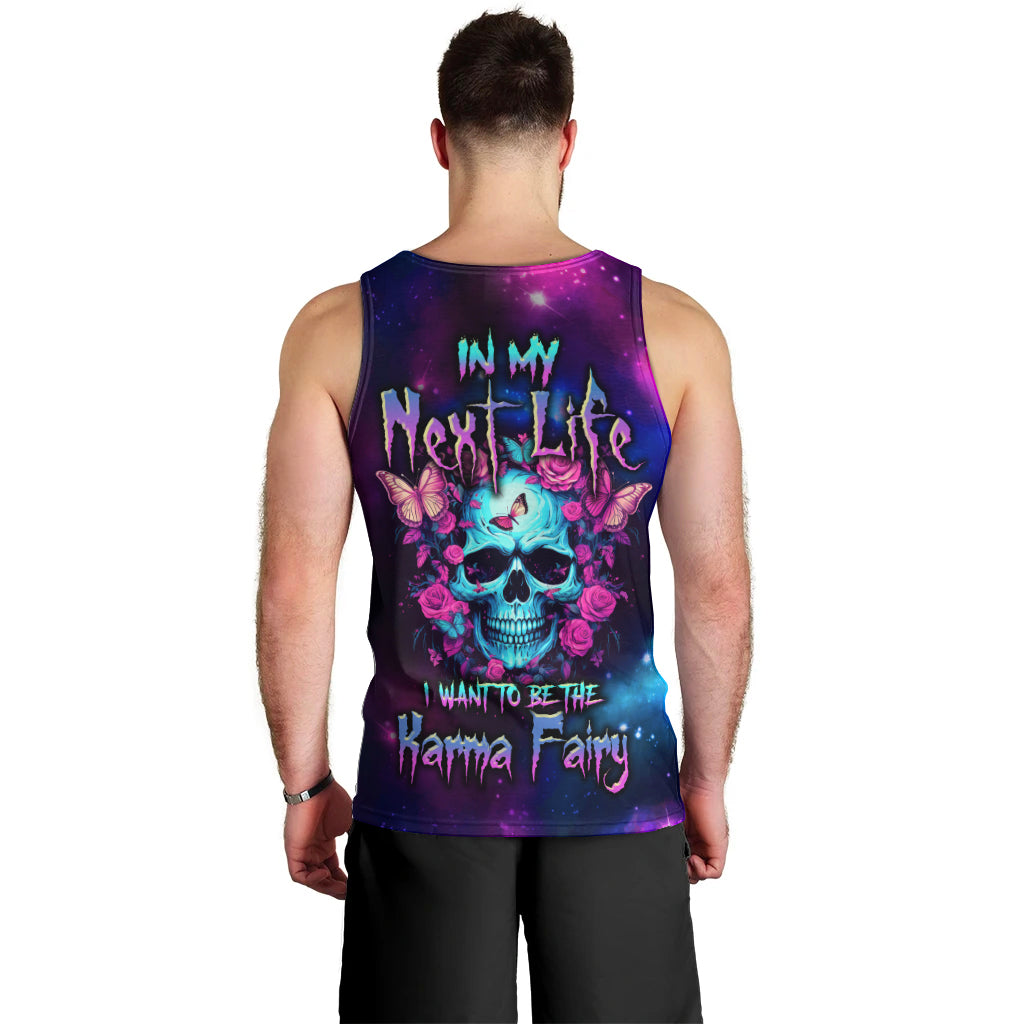 Karma Fairy Skull Galaxy Men Tank Top - Wonder Print Shop