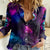 Karma Fairy Skull Galaxy Women Casual Shirt - Wonder Print Shop