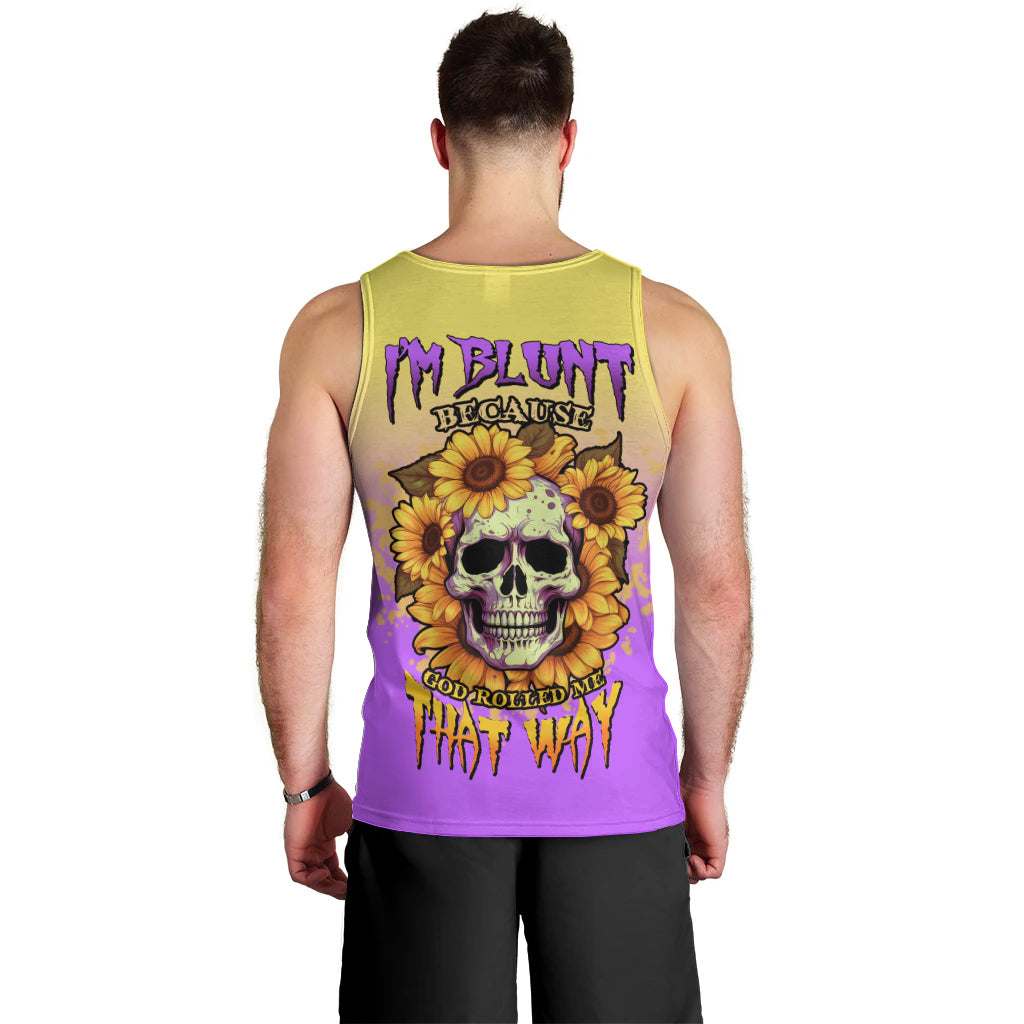 I'm Blunt Because God Rolled Me Sunflower Men Tank Top - Wonder Print Shop