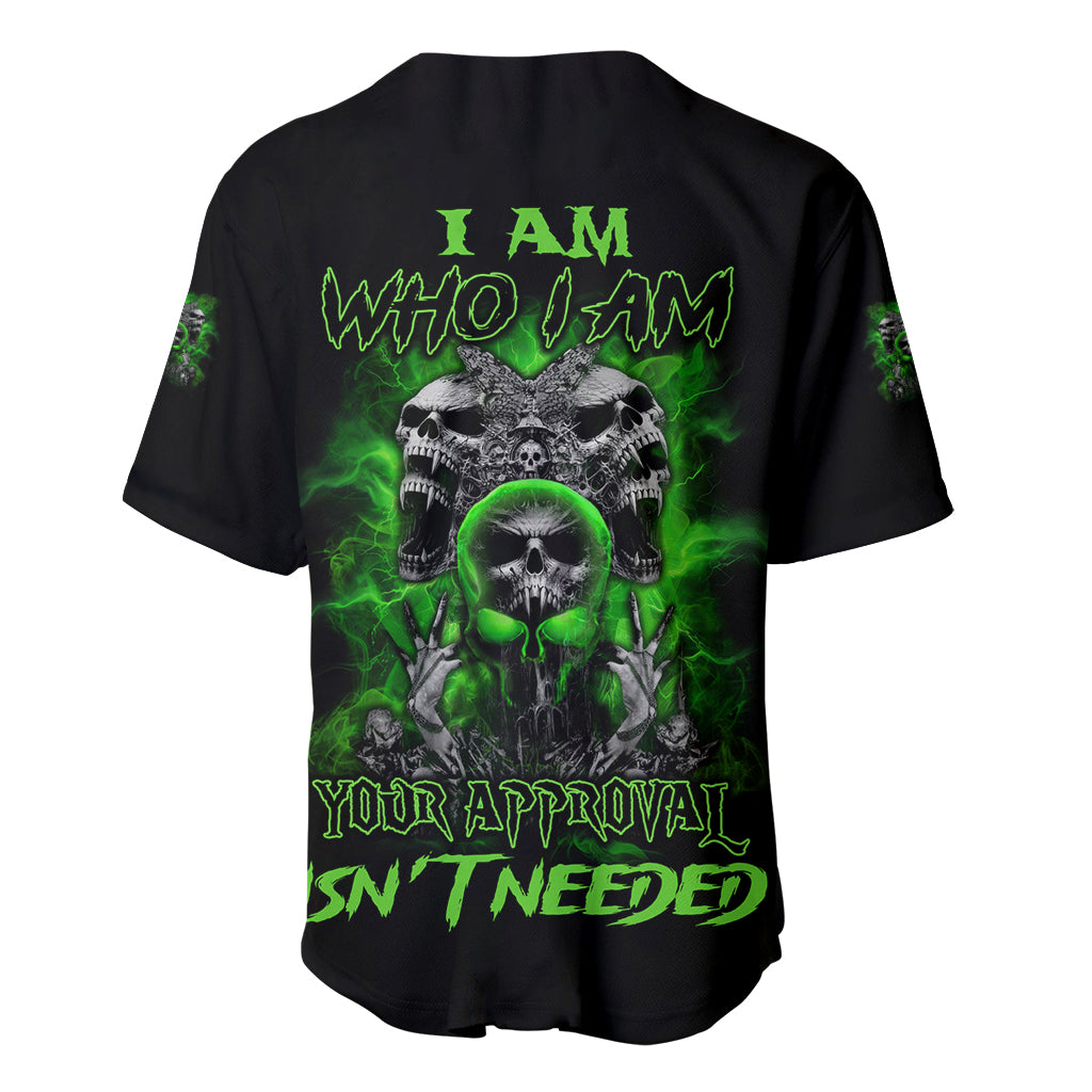 I Am Who I Am Skull Baseball Jersey - Wonder Print Shop