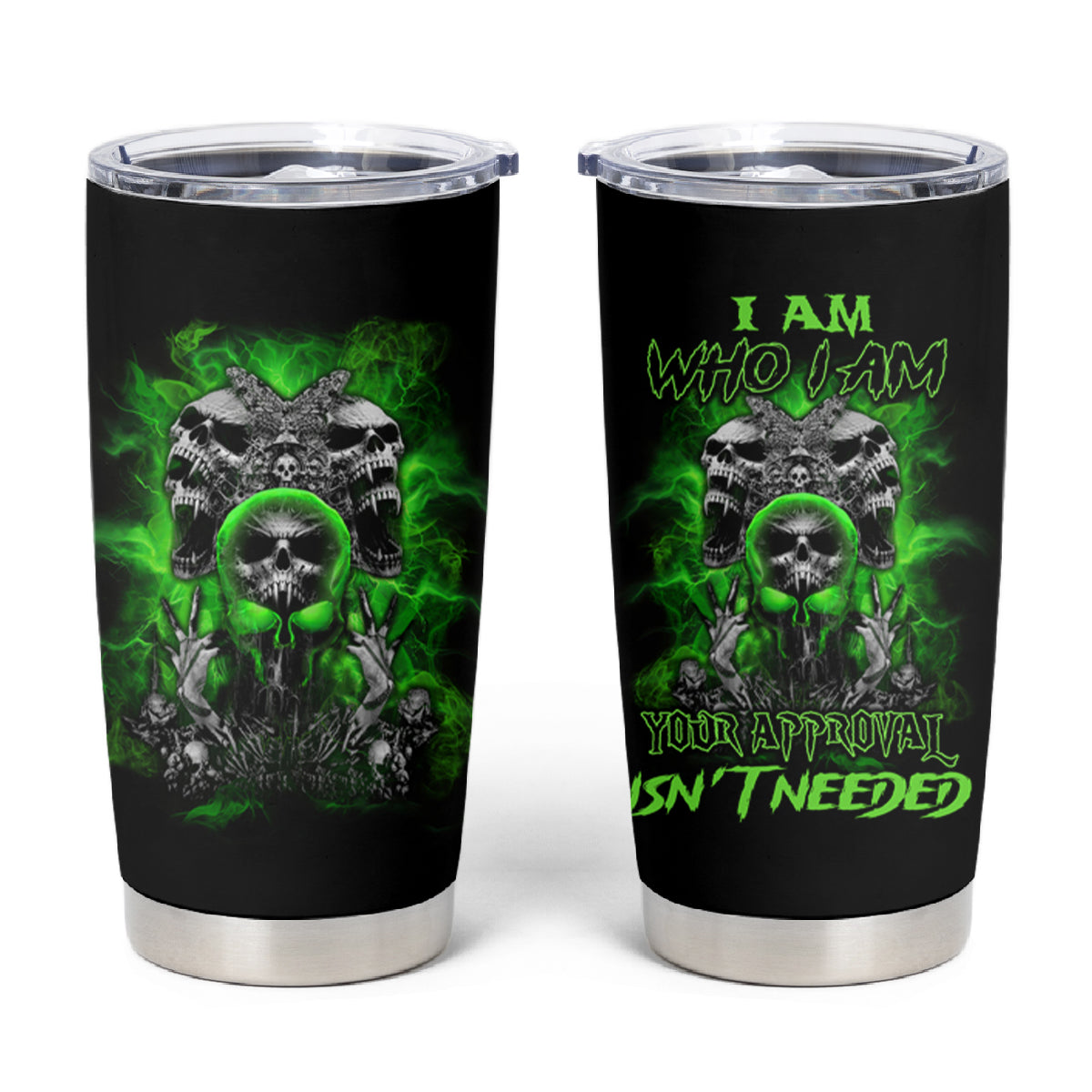 I Am Who I Am Skull Tumbler Cup