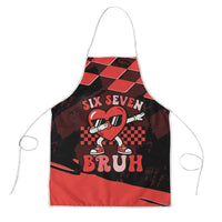 Six Seven Bruh Heart Apron 67 Meme Cool Valentine’s Day Character Dabbing