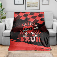 Six Seven Bruh Heart Blanket 67 Meme Cool Valentine’s Day Character Dabbing
