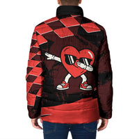 Six Seven Bruh Heart Padded Jacket 67 Meme Cool Valentine’s Day Character Dabbing