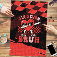 Six Seven Bruh Heart Puzzle 67 Meme Cool Valentine’s Day Character Dabbing