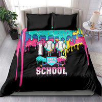 100 Days of School Baseball Bedding Set with Sweet Melting Drip Pattern