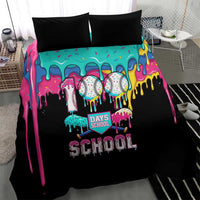 100 Days of School Baseball Bedding Set with Sweet Melting Drip Pattern