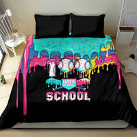 100 Days of School Baseball Bedding Set with Sweet Melting Drip Pattern