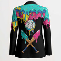 100 Days of School Baseball Blazer with Sweet Melting Drip Pattern